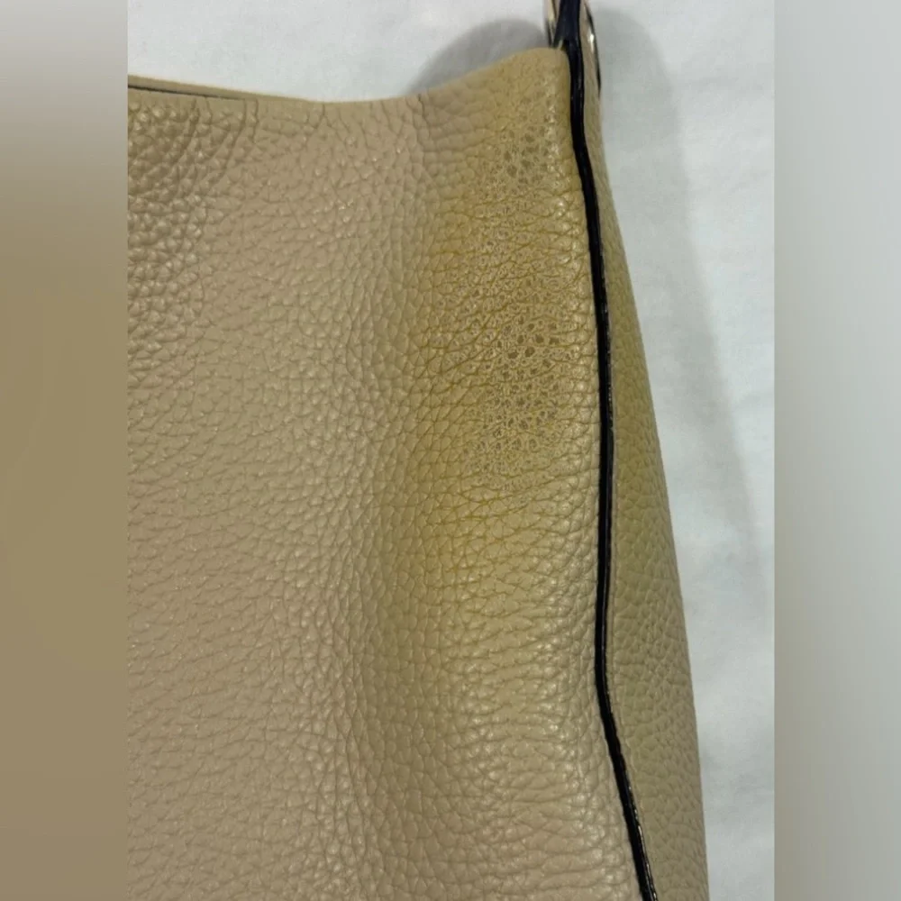 Kate Spade New York Pebbled Shoulder Bag Beige Tan Project Bag - Picture 12 of 13